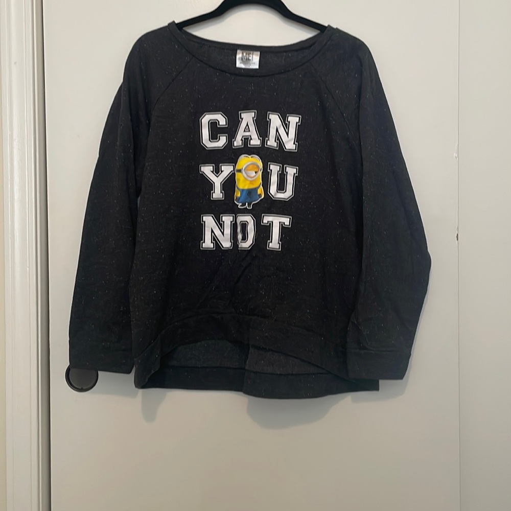 Universal Studios Despicable Me Grey “Can You Not” Minion Sweater (XL/15-17)